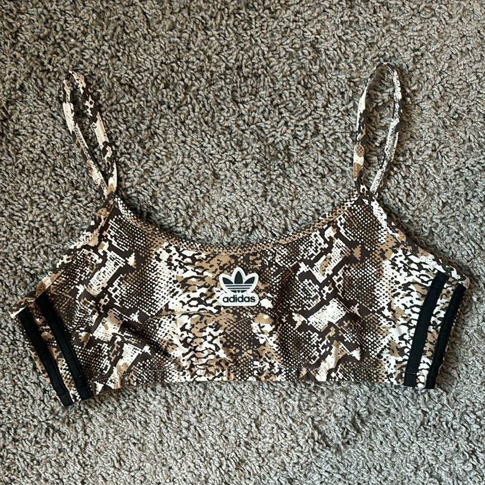 Adidas snake print bralette